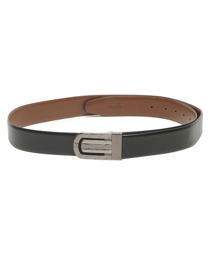 Teakwood Leathers Men Textured Leather Reversible Formal Belt