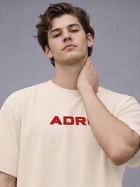 ADRO Men Printed Drop-Shoulder Sleeves T-shirt