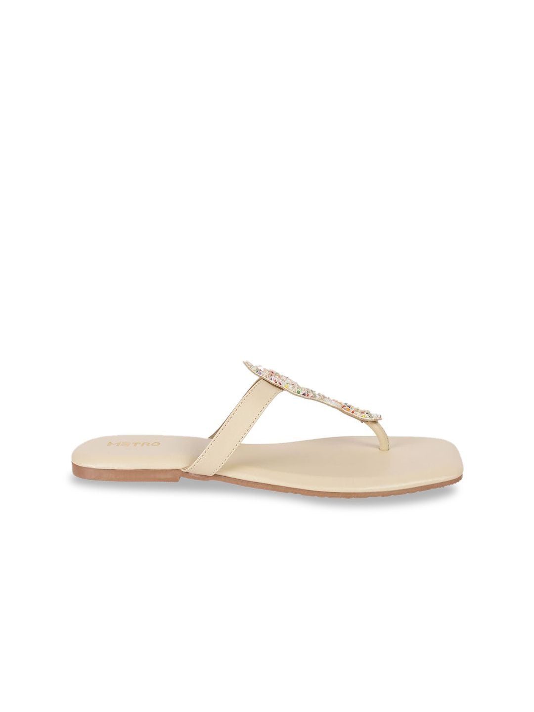 Metro Women Embelished Open Toe  Flats with Bows