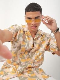 VASTRADO Men Classic Floral Opaque Printed Pure Cotton Casual Shirt