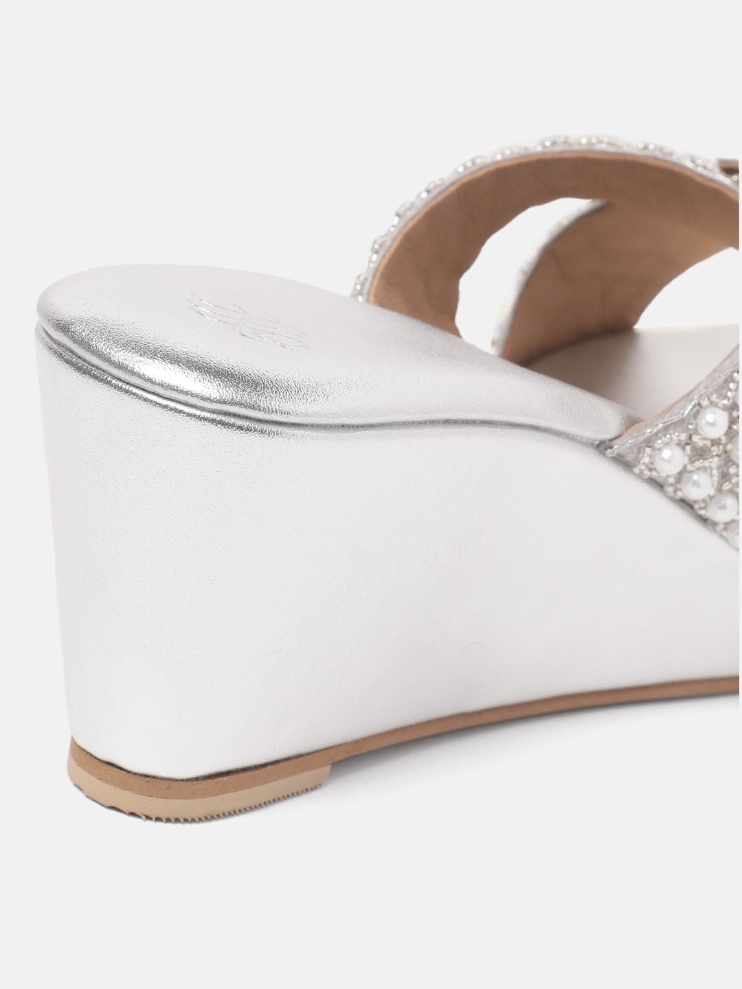House of Pataudi Ethnic Embellished Wedge Heels