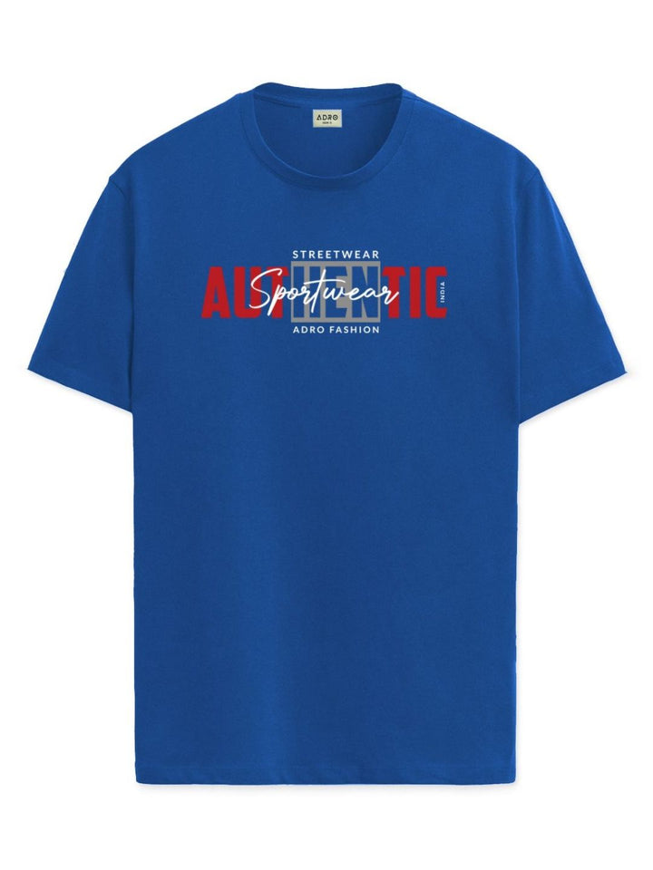 ADRO Lelaki Grafik Bercetak T-shirt Kapas Leher Bulat