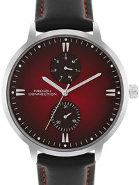 French Connection Men Printed Dial & Leather Straps Analogue Watch FCN066MBL