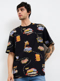 SPYKAR Men Conversational Printed Round Neck Cotton Relaxed Fit T-shirt