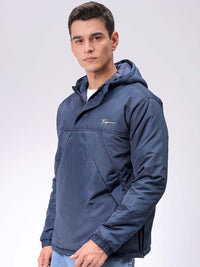 The Indian Garage Co Men Hooded Slim Fit Bomber Jacket