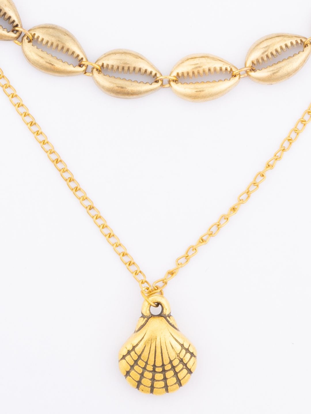 Kalung Minimal Cangkang Bersalut Emas PANASH