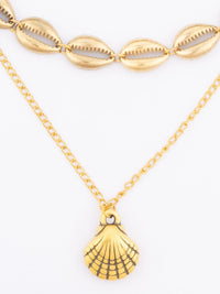 Kalung Minimal Cangkang Bersalut Emas PANASH