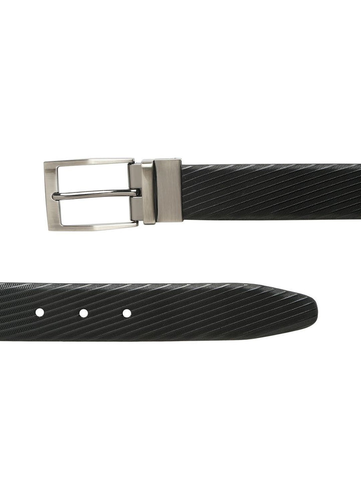 Teakwood Leathers Men Textured Leather Reversible Formal Belt