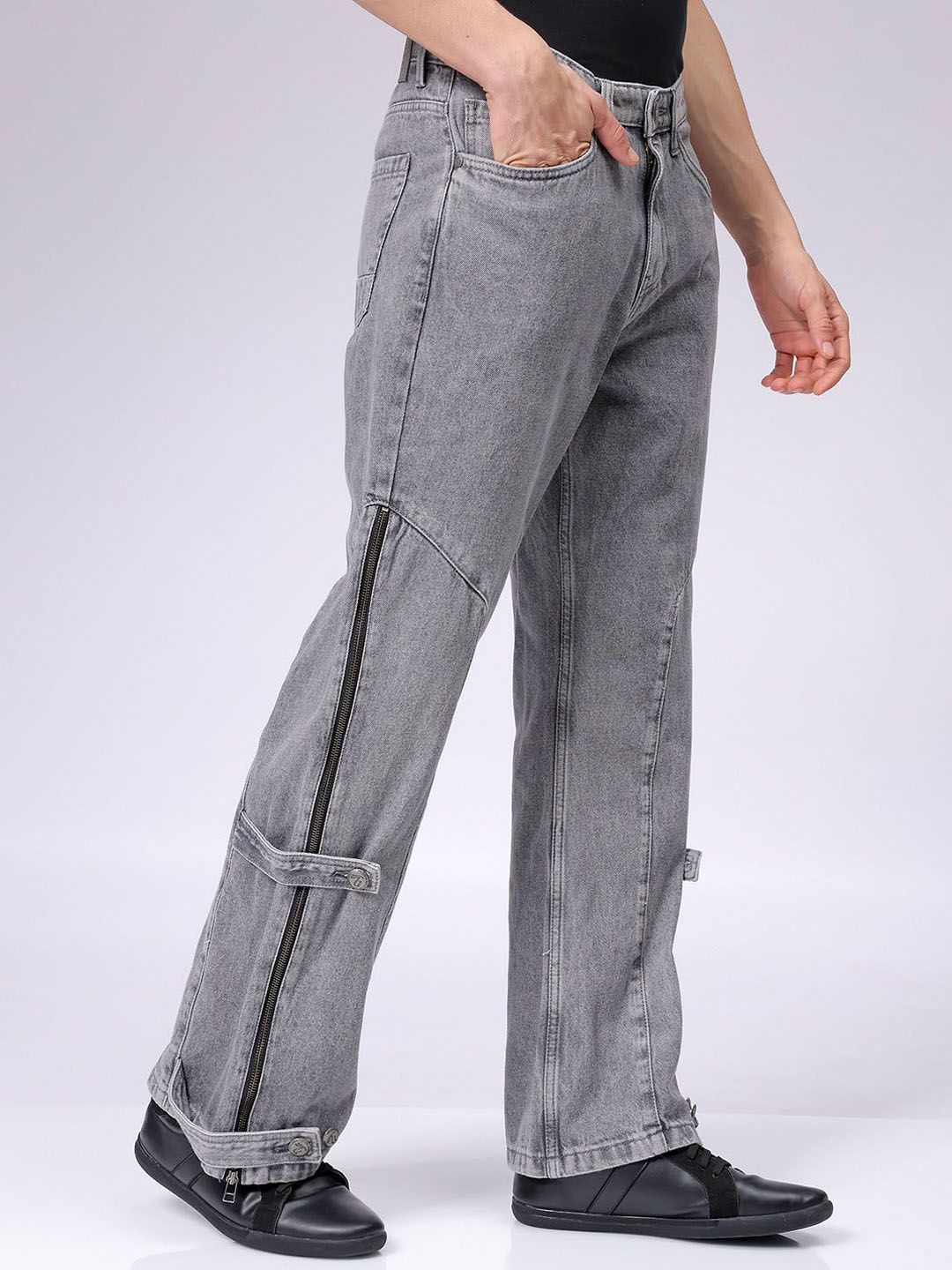 The Indian Garage Co Men Bootcut Loose Fit Convertible Jeans