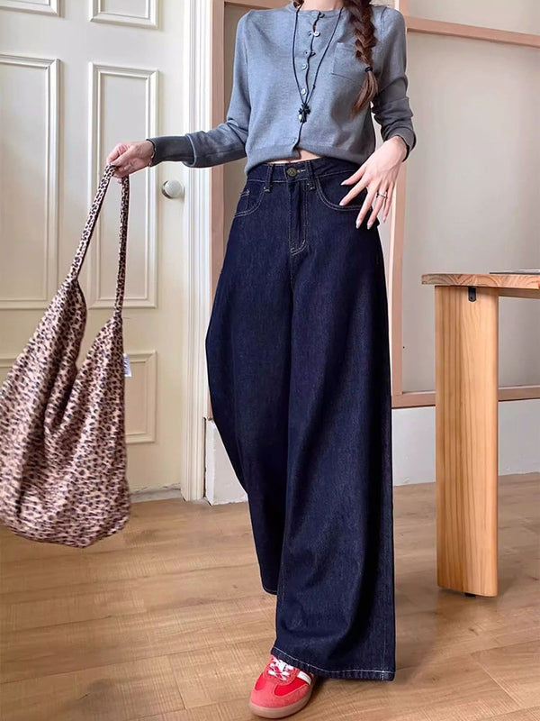 DressBerry Women Wide Leg High-Rise Jeans