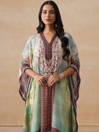 Rumah Chikankari Wanita Bercetak Chikankari Crepe Kurta