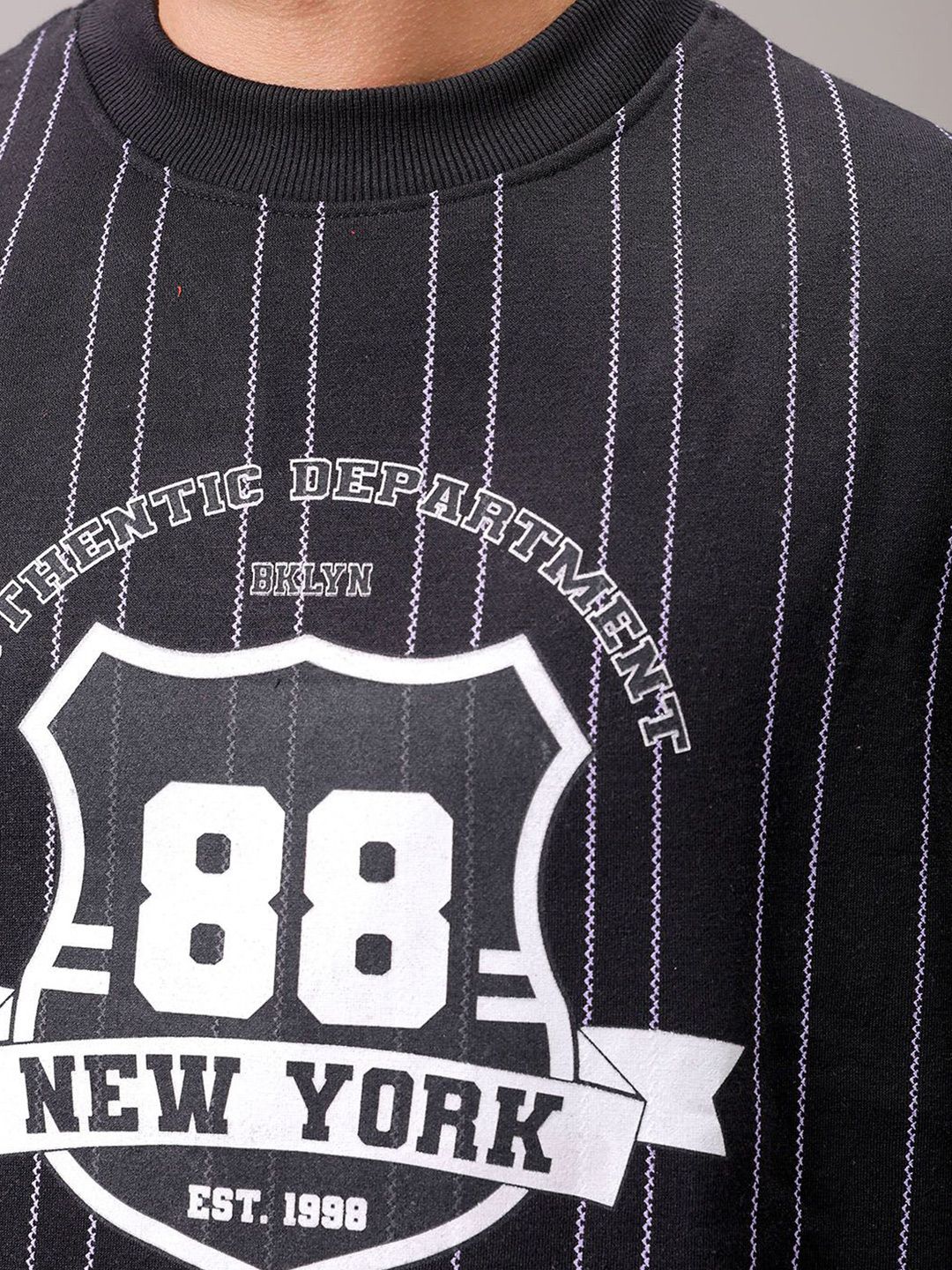 The Indian Garage Co Men Striped Sweatshirt