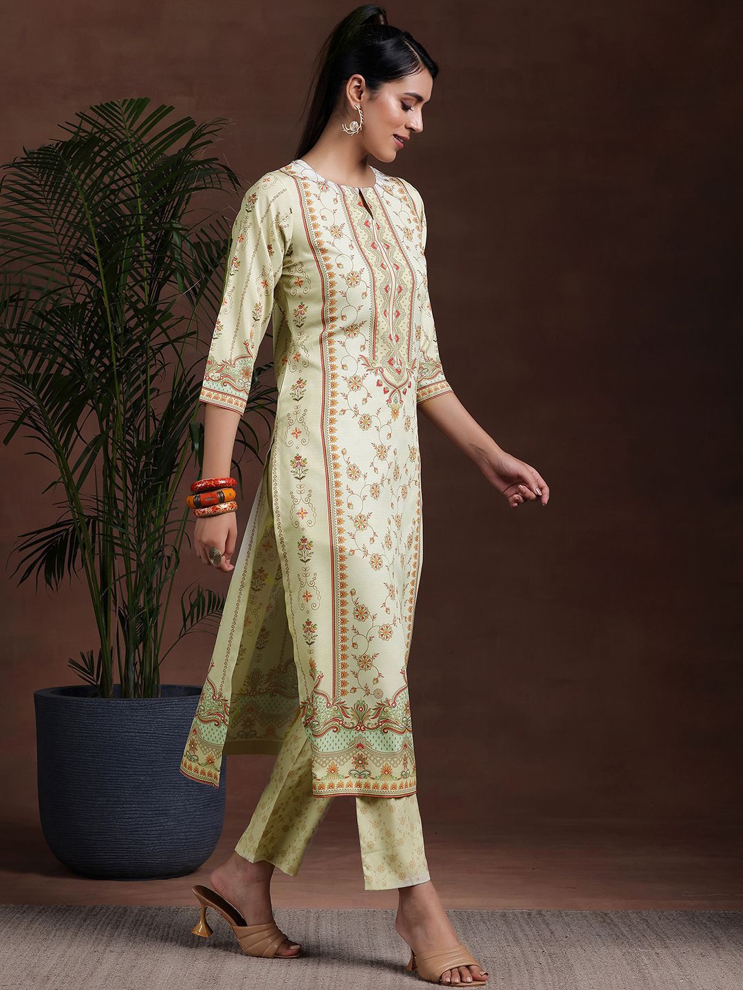 Libas Ethnic Motifs Printed Kurta with Trousers & Dupatta