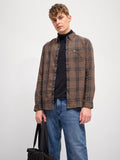 THE BEAR HOUSE Men Button-Down Collar Checked Cotton Slim Fit Casual Shirt