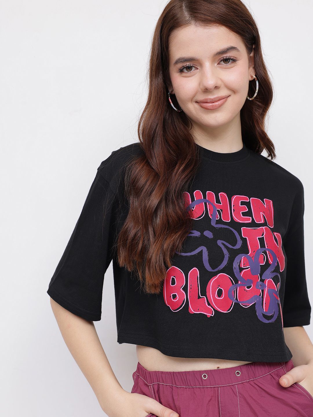 DressBerry Quote Couture Boxy Crop T-shirt