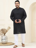 SOJANYA PLUS Mandarin Collar Regular Pure Cotton Straight Kurta with Pyjamas