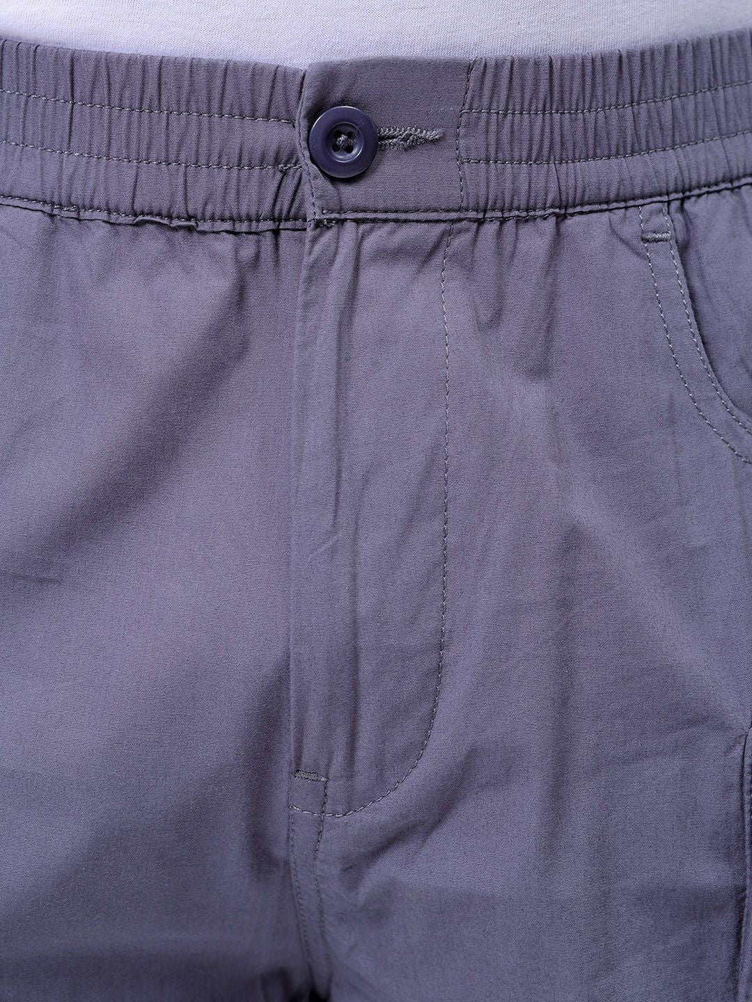 The Indian Garage Co Men Relaxed Fit Pure Cotton Utility Cargo Shorts