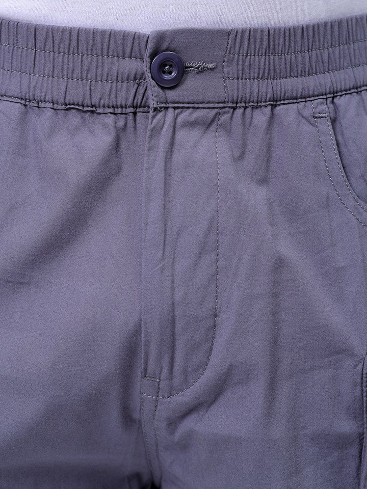 The Indian Garage Co Men Relaxed Fit Pure Cotton Utility Cargo Shorts