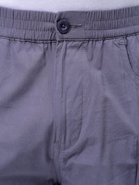 The Indian Garage Co Men Relaxed Fit Pure Cotton Utility Cargo Shorts