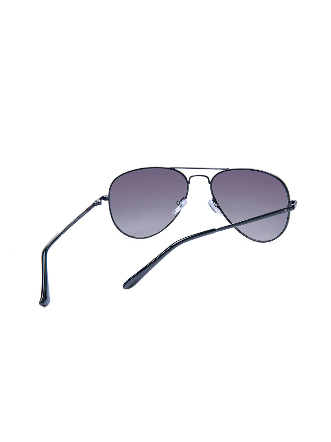 Idee Unisex Black Lens & Black Aviator Sunglasses dengan Lensa Dilindungi UV