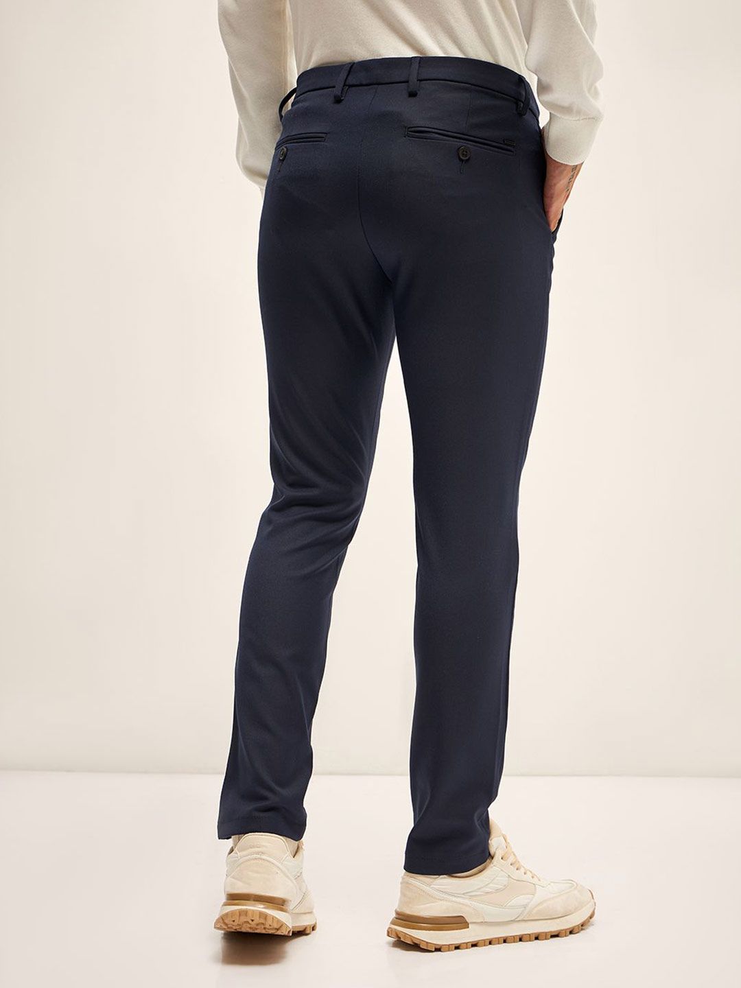 THE BEAR HOUSE Men Slim Fit Chinos Trousers