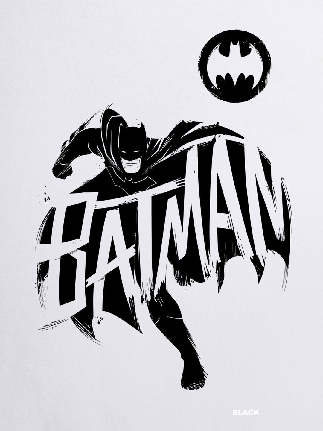 Bewakoof Official DC Merchandise Batman Graphic Printed Pure Cotton Oversized T-Shirt