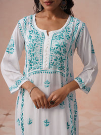 Rumah Wanita Chikankari Sulam Kurta Chikankari