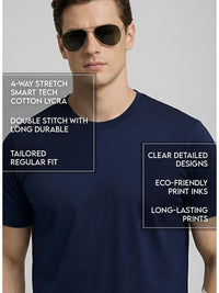 ADRO Men Typography Printed T-shirt