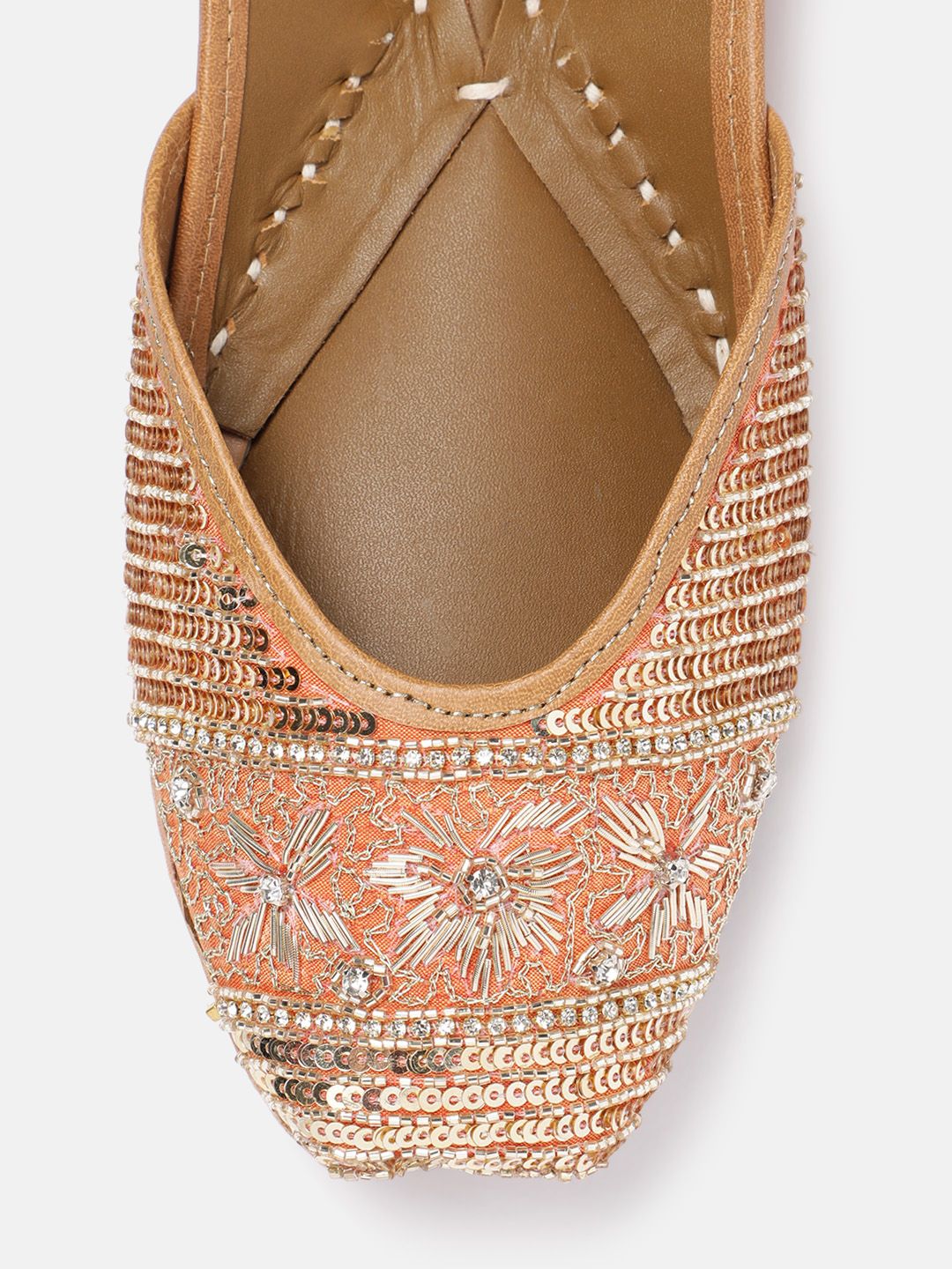 House of Pataudi Sequin Embellished Mojaris