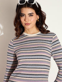 SASSAFRAS Striped Maxi Midi Dress