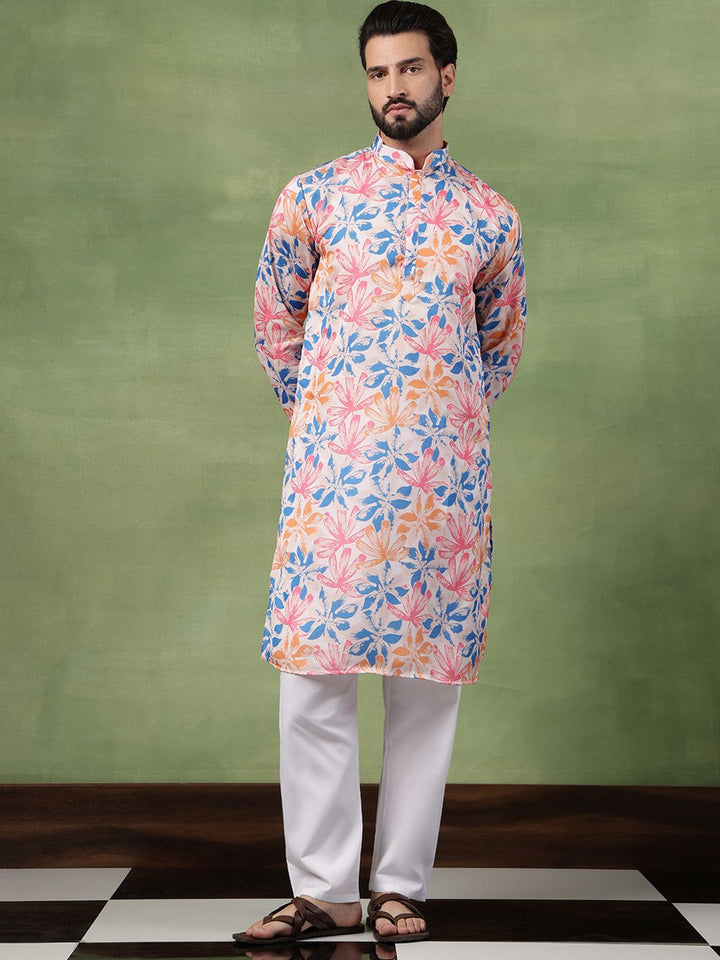 SOJANYA Men Floral Printed Kurta