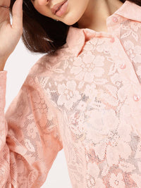 DressBerry Dreamy Designs Self-Designed Semi-Sheer Shirt