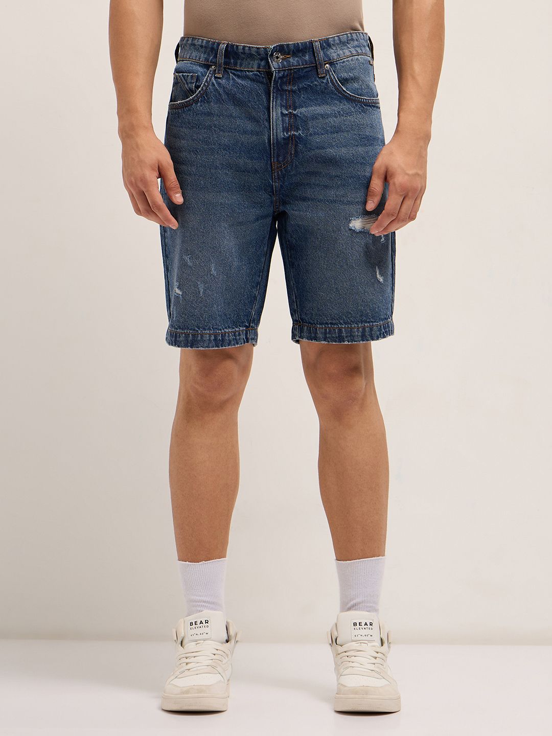 THE BEAR HOUSE Men Relaxed Fit Denim Short