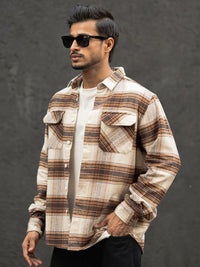 Powerlook Men Tartan Checks Opaque Checked Casual Shirt