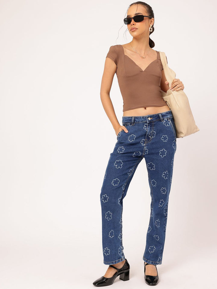 DressBerry Cutie Couture Sweetheart Neck Fitted Top