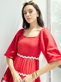Pink Paprika by SASSAFRAS Women Fit & Flare Dress
