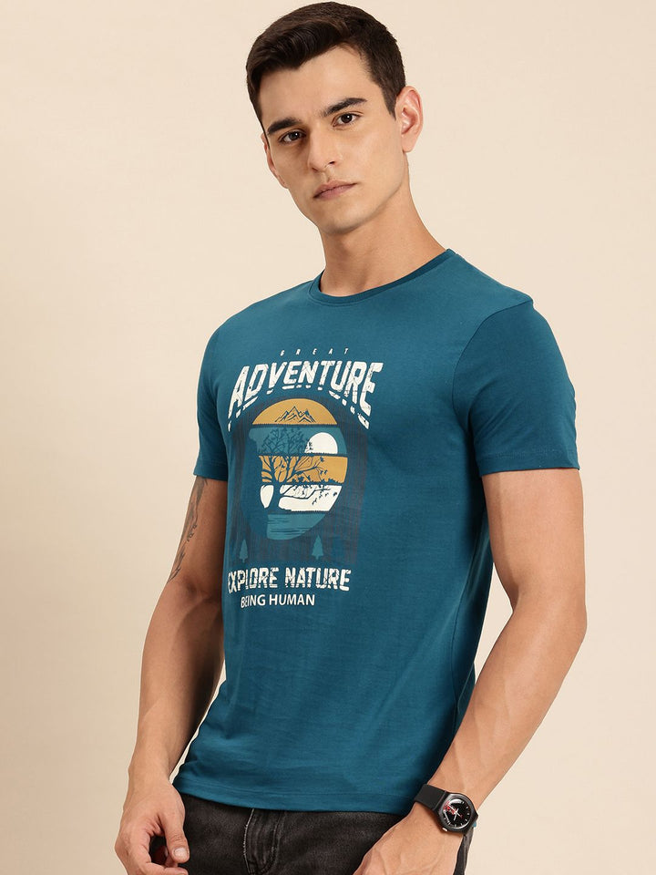 Being Human Pure Cotton Typography Printed T-shirt