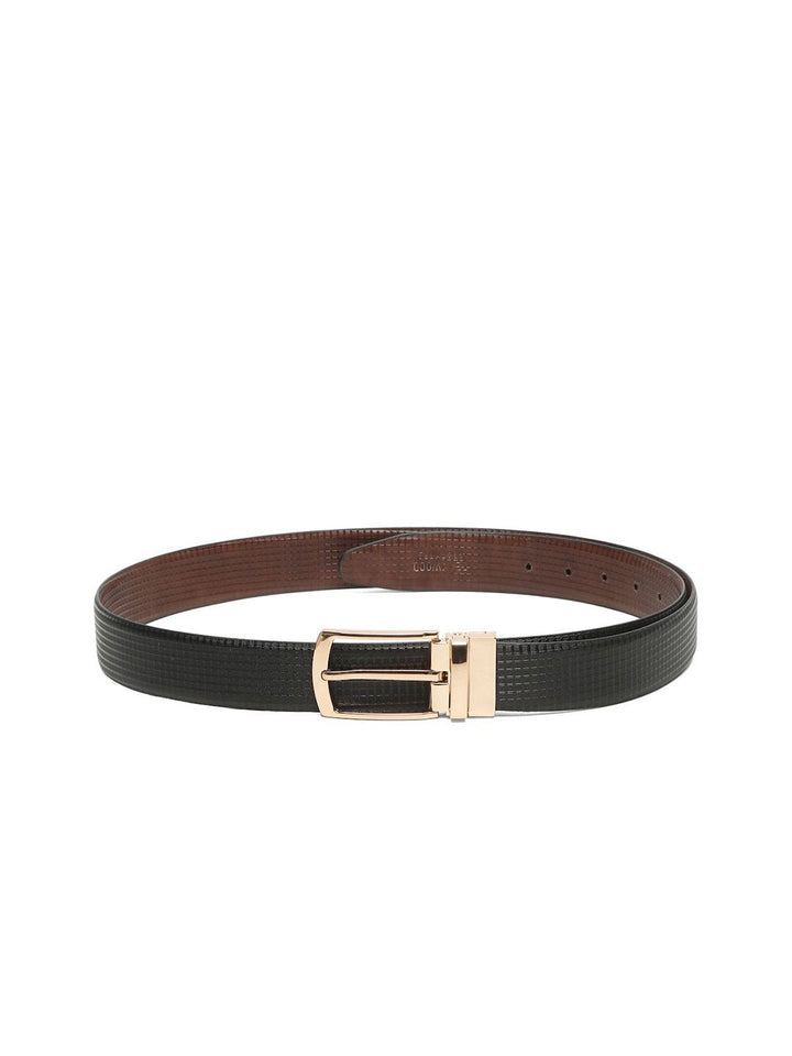 Teakwood Leathers Men Textured Leather Reversible Formal Belt