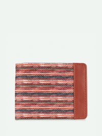ZOUK Men Striped Leather Classic Sleek - Goan Waves Two Fold Wallet