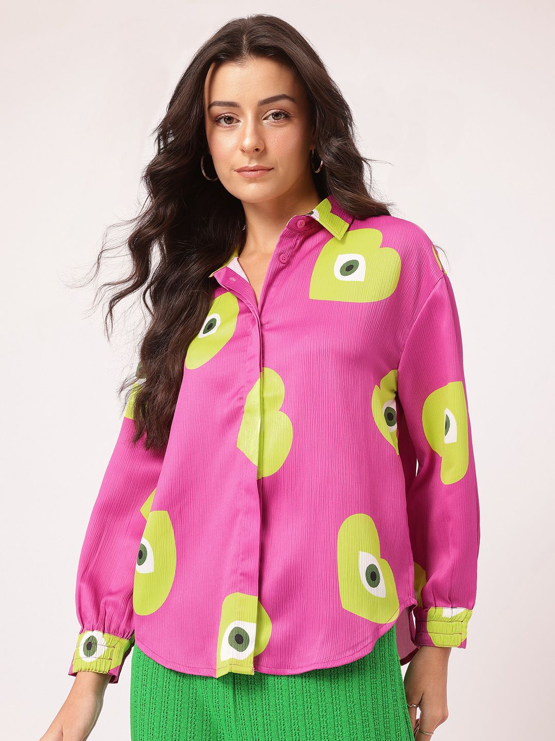 DressBerry Whimsical Glam Printed Shirt