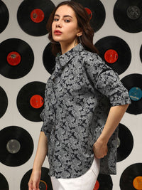 Campus Sutra Women Comfort Opaque Printed Casual Shirt