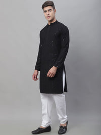 SOJANYA Embroidered Pure Cotton Kurta With Churidar