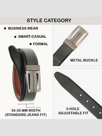 Teakwood Leathers Men Leather Reversible Formal Belt