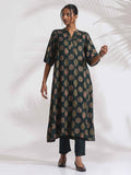 trueBrowns Floral Printed Straight Kurta with Trousers