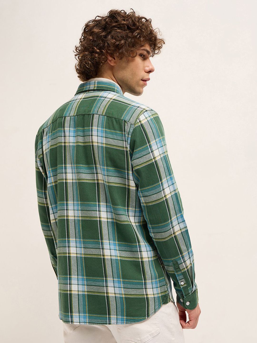 THE BEAR HOUSE Men Slim Fit Opaque Checked Casual Shirt