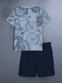 HELLCAT Boys Pack Of 3 Printed Round Neck T-shirt With Shorts