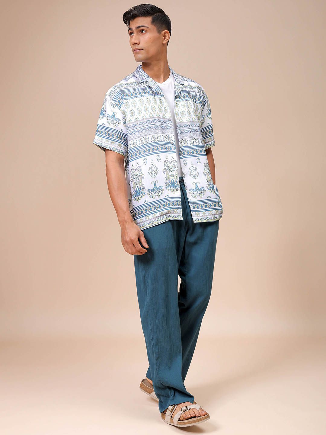 The Indian Garage Co Men Relaxed Fit Indie Printed Resortwear Shirt