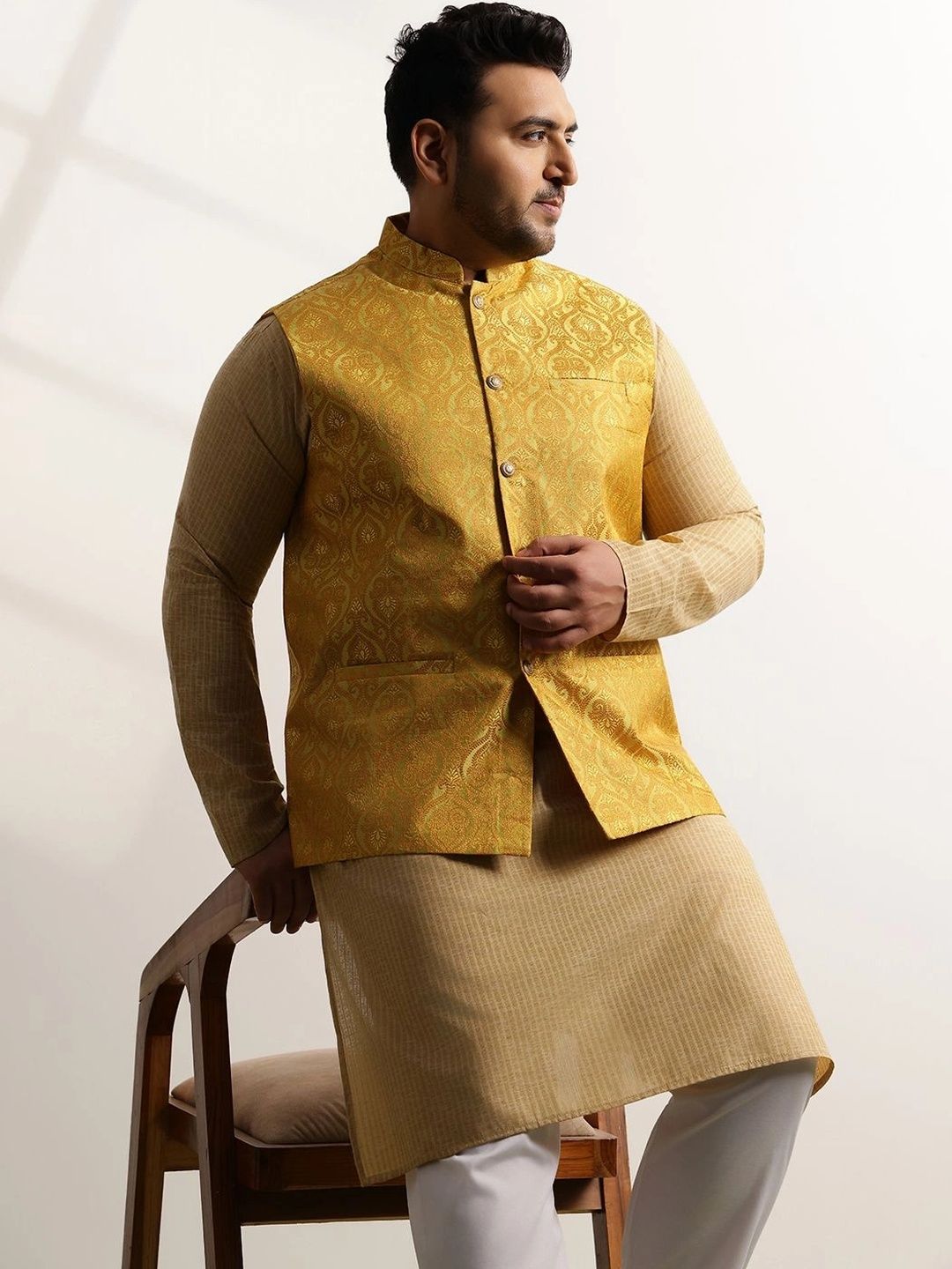 Jaket Nehru Brocade Rekaan Tenun SOJANYA PLUS