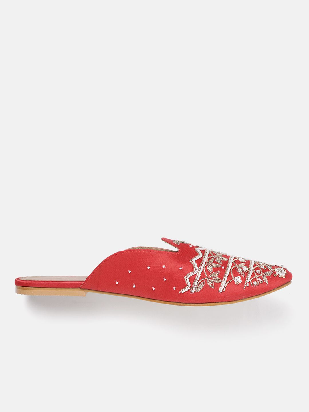 House of Pataudi Ethnic Motifs Embellished Mules