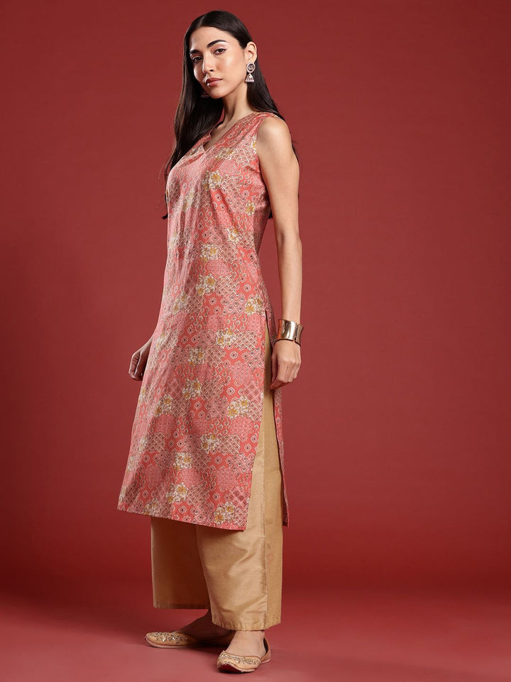 Anouk Geometric Printed Straight Kurta